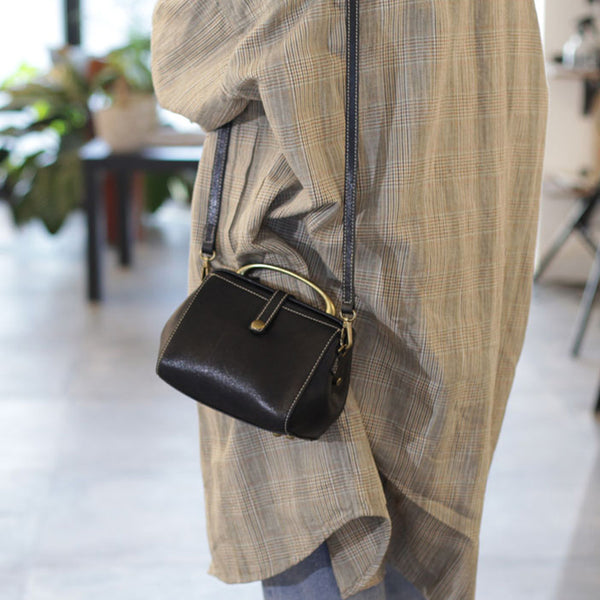 Women's Leather Doctor Bag Purse Crossbody Handbags Side Bag for Womens Original