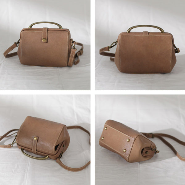 Women's Leather Doctor Bag Purse Crossbody Handbags Side Bag for Womens fashion