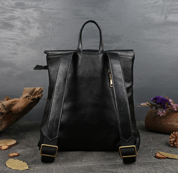 Women's Leather Laptop Backpack Purse Rucksack Bag For Women Cool