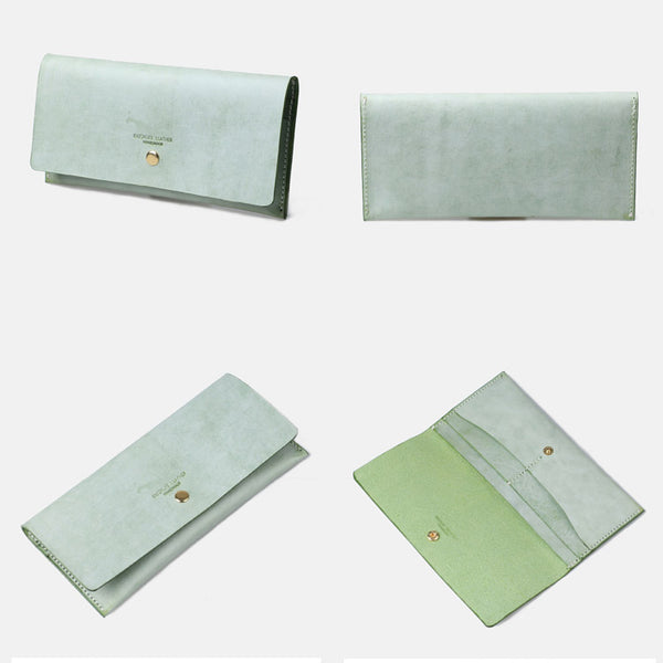 Women's Pink Leather Billfolds Long Wallet Purse Ladies Leather Wallets