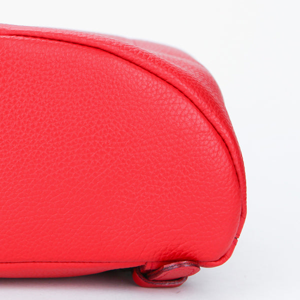 Women's Red Leather Backpack Bag Purse Small Stylish Backpack Handbag for Women funky