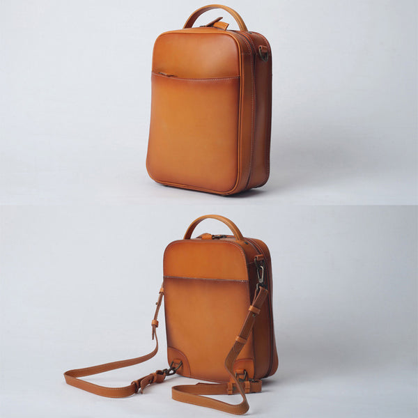 Women's Small Brown Leather Backpack Handbag Purse Shoulder Bag For Women fashion