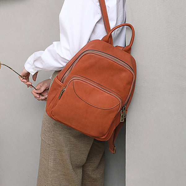 Women's Small Genuine Leather Backpack Bag Purse Trendy Backpacks For women cool
