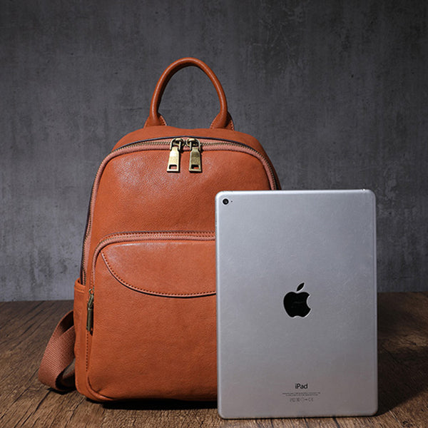 Women's Small Genuine Leather Backpack Bag Purse Trendy Backpacks For women fashion
