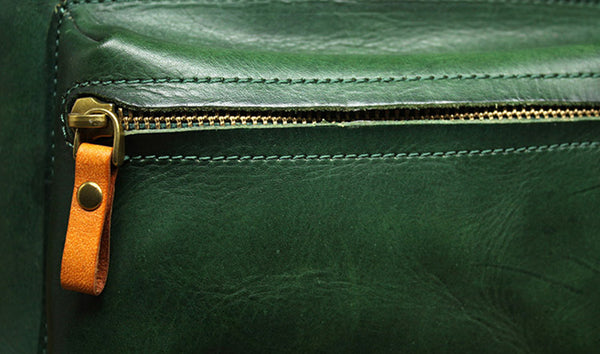 Women's Small Green Leather Backpack Purse Doctor Bag Handbags for Women quality