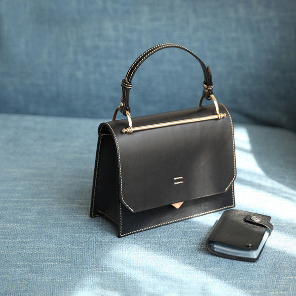 Women's Small Leather Satchel Handbags Over The Shoulder Bag Purse for Women Accessories