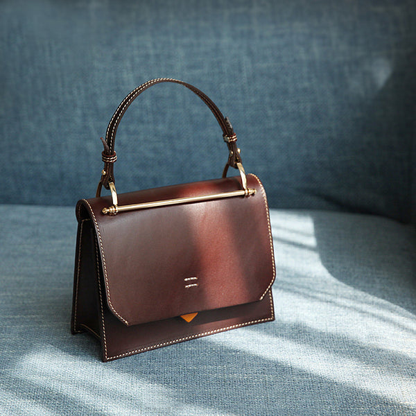 Women's Small Leather Satchel Handbags Over The Shoulder Bag Purse for Women Beautiful