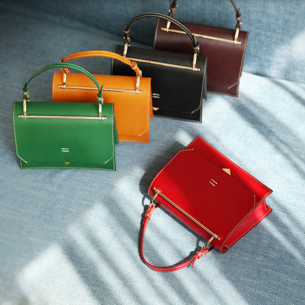 Women's Small Leather Satchel Handbags Over The Shoulder Bag Purse for Women Details