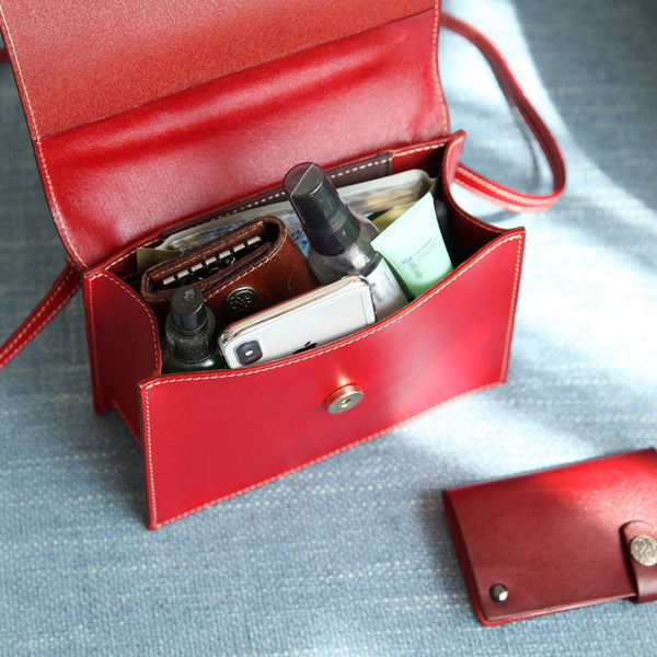 Women's Small Leather Satchel Handbags Over The Shoulder Bag