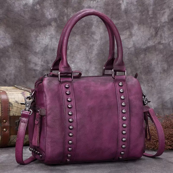 Women's Small Leather Shoulder Bag Top Handle Handbag For Women Affordable