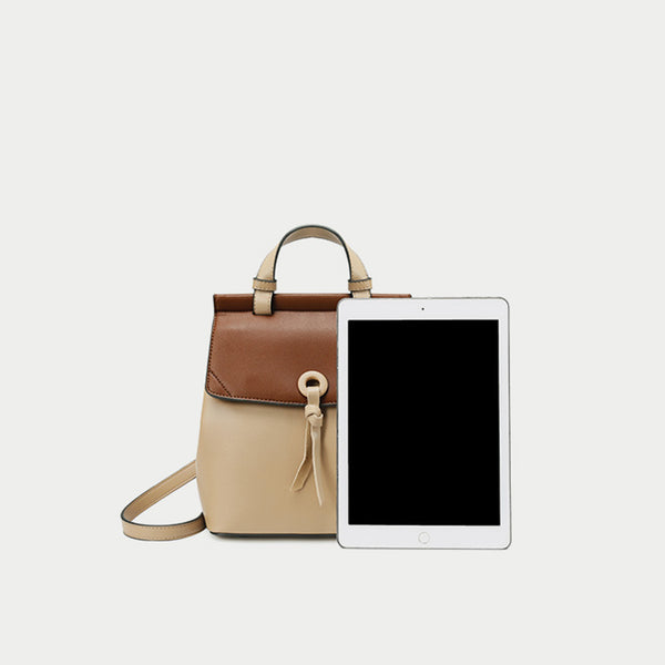 Women's Small Stylish Leather Backpack Handbag Purse Designer Handbags for Women Genuine Leather