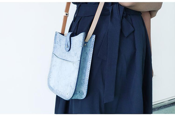 Women's Small Wax Leather Crossbody Satchel Purse Shoulder Bag for Women Cowhide