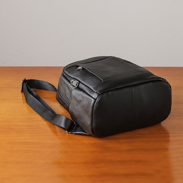 Womens Black Leather Backpack Purse Cool Backpacks for Women cute