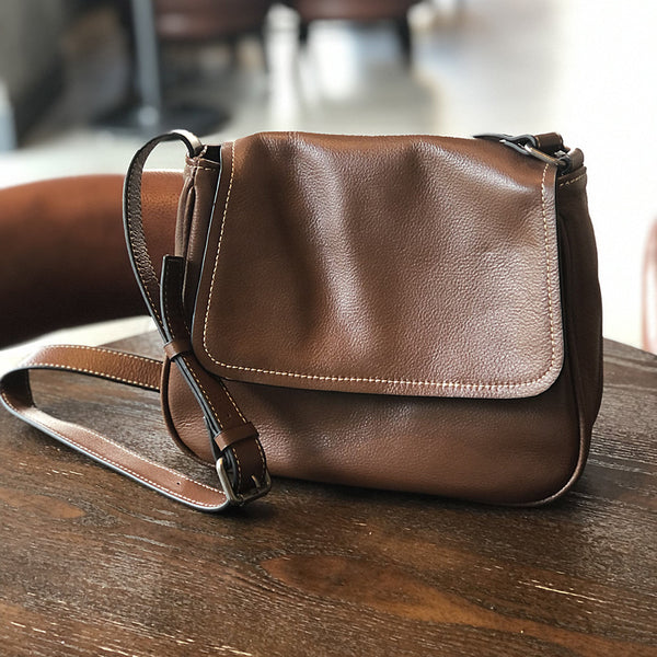Womens Black Leather Satchel Purse Soft Leather Crossbody Bag For Women Badass