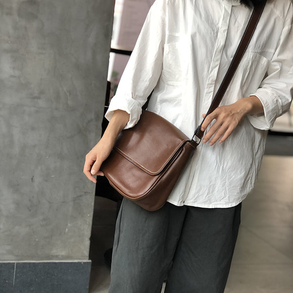 Womens Black Leather Satchel Purse Soft Leather Crossbody Bag For Women Chic