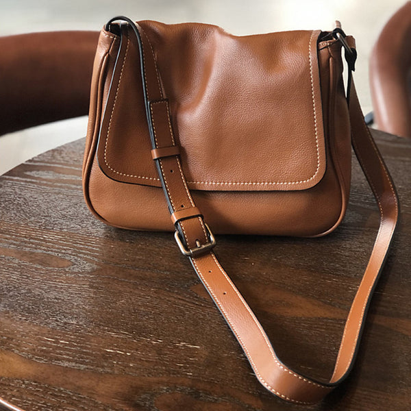 Womens Black Leather Satchel Purse Soft Leather Crossbody Bag For Women Durable