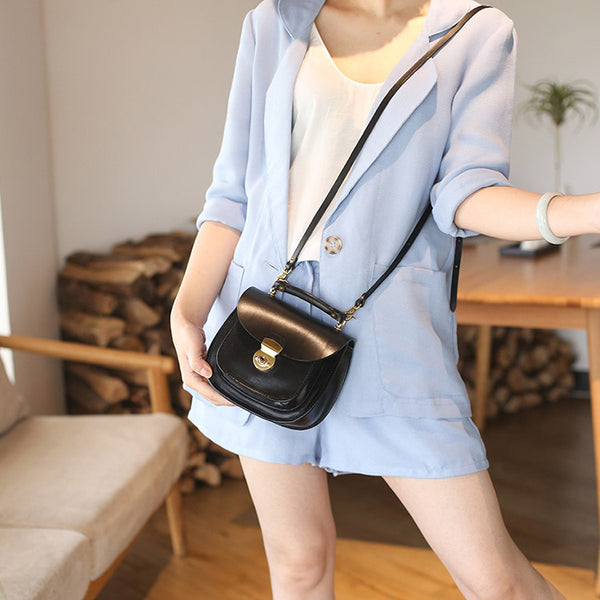 Womens Black Leather Small Crossbody Handbags Bags Purse for Women cool