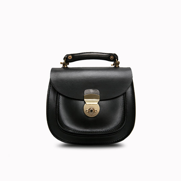 Womens Black Leather Small Crossbody