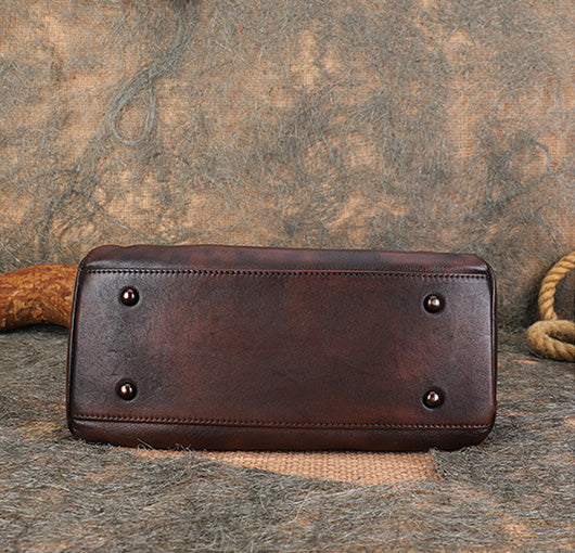 Womens Black Studded Handbag Genuine Leather Crossbody Bags Original