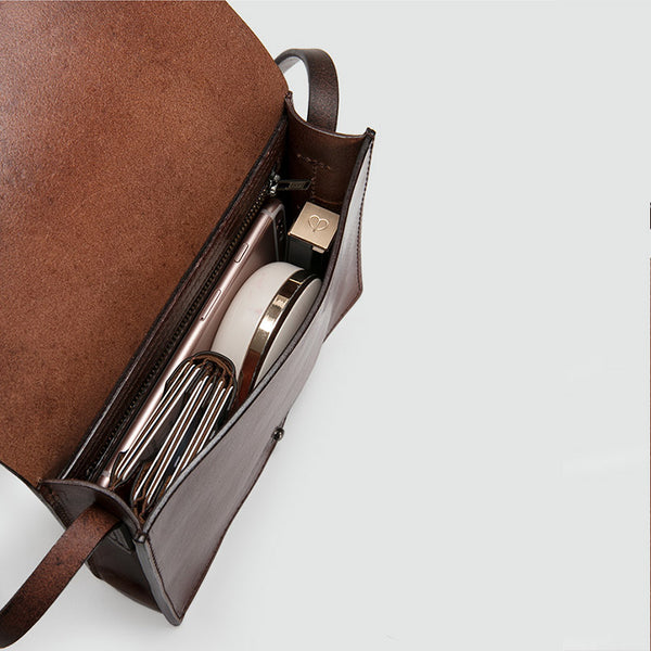Womens Boho Leather Square Crossbody Satchel Purse Shoulder Bags for Women Genuine Leather