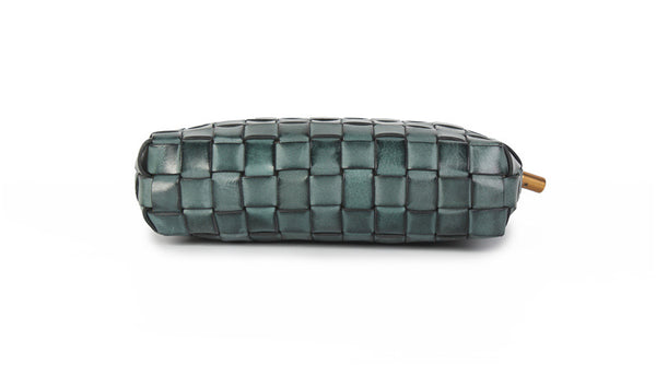 Womens Boho Sling Bag Woven Leather Crossbody Bag For Women Cool