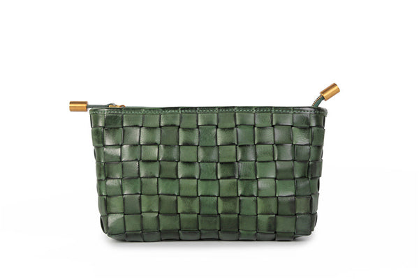 Womens Boho Sling Bag Woven Leather Crossbody Bag For Women Cute