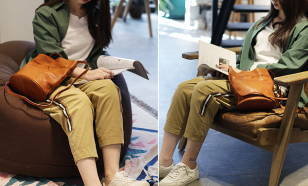 Womens Brown Leather Crossbody Tote Handbags Shoulder Bag for Women Original