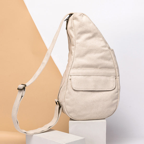 Womens Canvas Chest Bag White Crossbody Sling Bag For Women Aesthetic