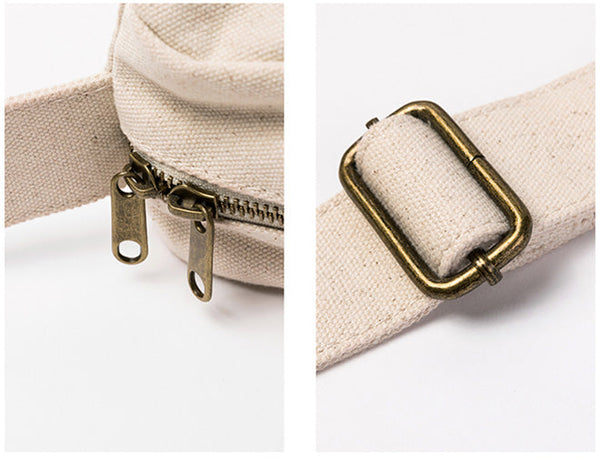 Womens Canvas Chest Bag White Crossbody Sling Bag For Women Durable