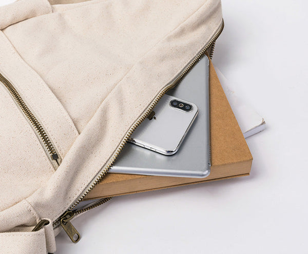 Womens Canvas Chest Bag White Crossbody Sling Bag For Women Nice