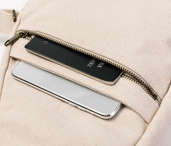 Womens Canvas Chest Bag White Crossbody Sling Bag For Women Original