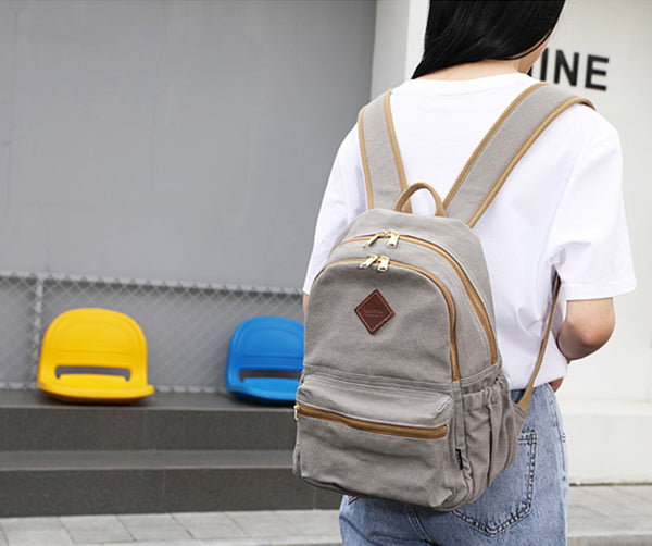 Womens Canvas Rucksack Purse Cute Backpacks For Women Designer