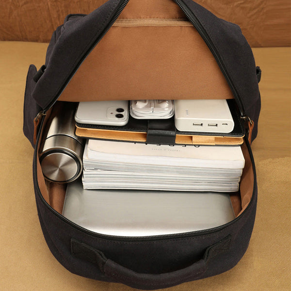 Womens Canvas Travel Backpack Rucksacks Stylish Backpacks For Women Inside