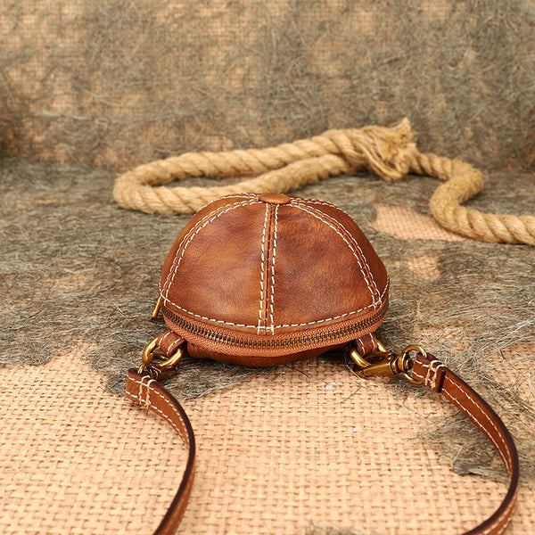 Womens Cap Shaped Mini Leather Crossbody Purse Cross Shoulder Bag Beautiful