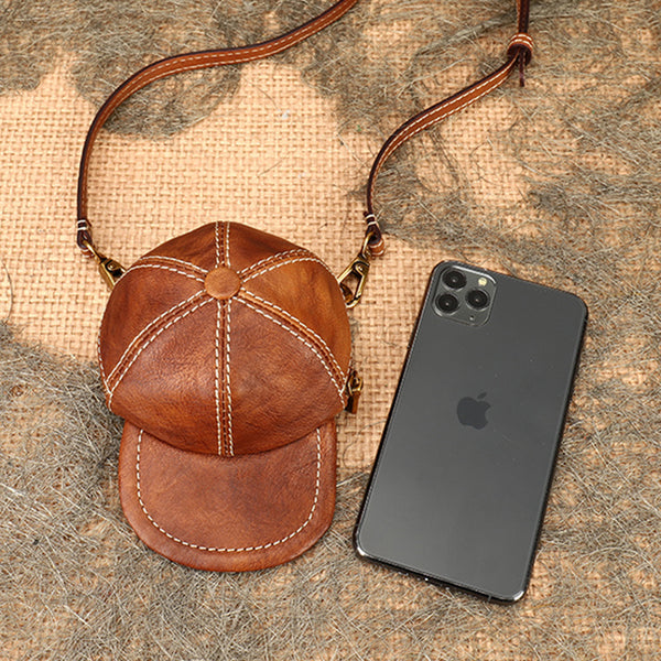Womens Cap Shaped Mini Leather Crossbody Purse Cross Shoulder Bag Funky