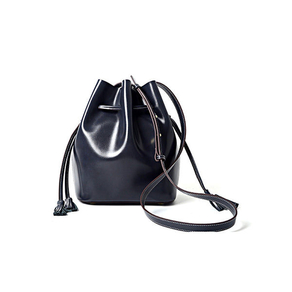 Womens Chic Bucket Bag Leather Crossbody Bags Shoulder Bag for Women small