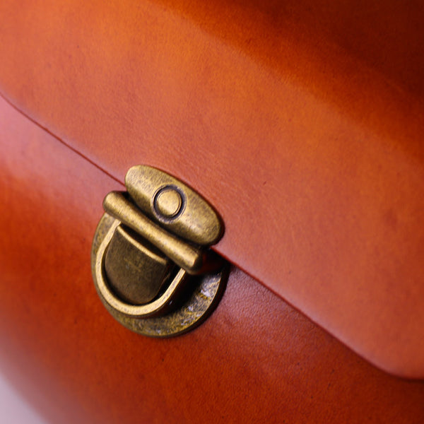 Womens Cube Bag Brown Leather Crossbody Bags Shoulder Bag for Women Genuine Leather