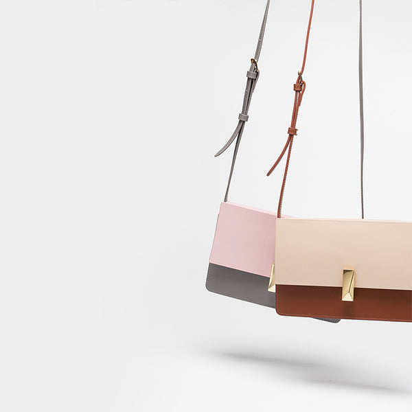 Womens Cube Bag Stylish Leather Crossbody Bags Shoulder Bag for Women Boutique