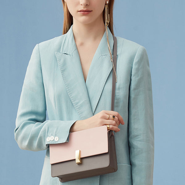 Womens Cube Bag Stylish Leather Crossbody Bags Shoulder Bag for Women Details