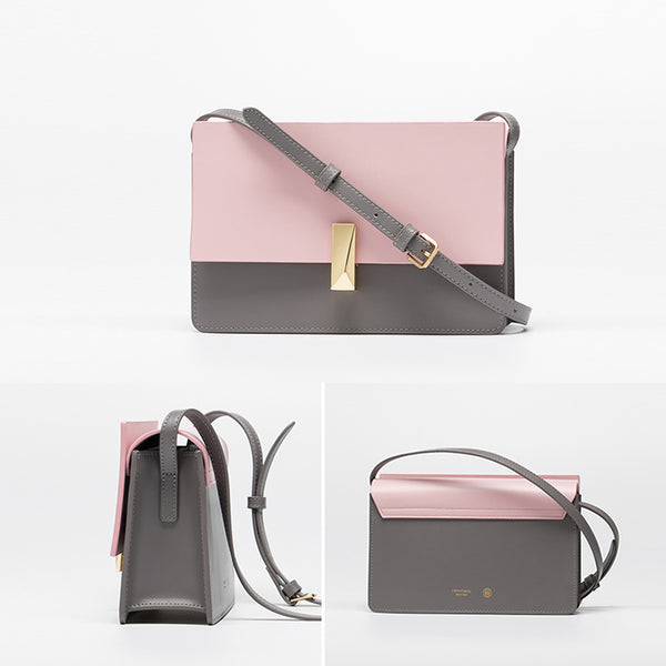 Womens Cube Bag Stylish Leather Crossbody Bags Shoulder Bag for Women Handmade