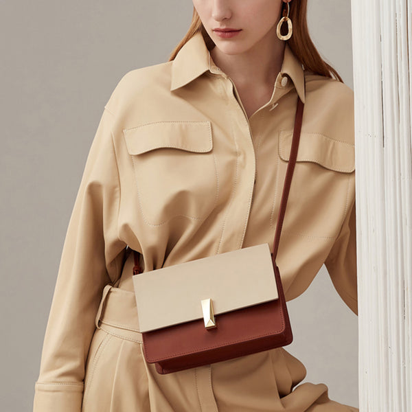 Womens Cube Bag Stylish Leather Crossbody Bags Shoulder Bag for Women cute
