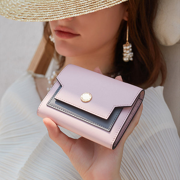 Womens Cute Leather Wallets Small Wallet Purse for Women cute