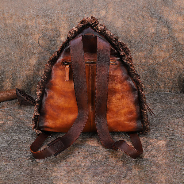 Womens Designer Leather Backpack Purse Small Rucksack Bags For Women Handmade