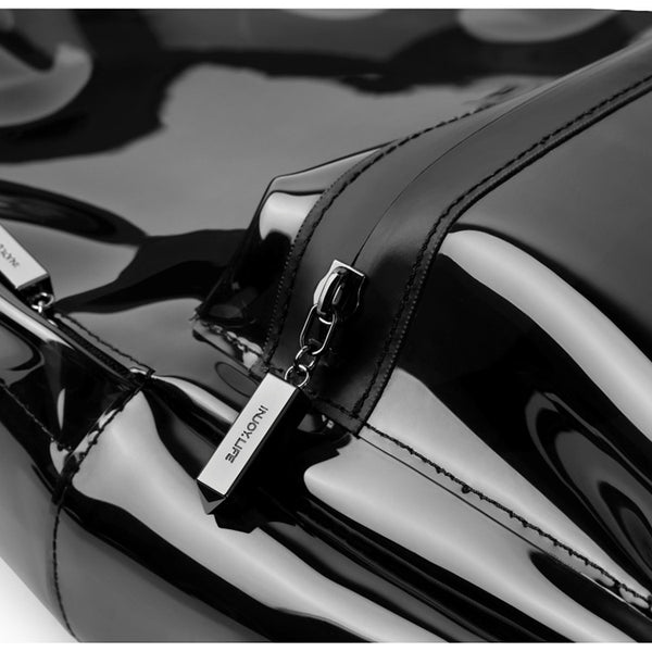 Womens Fashion Black PVC and Leather Backpack Bag Purse Funky Backpacks for Women Designer