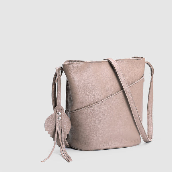 Womens Genuine Leather Bucket Bag Crossbody Bags Purse Shoulder Bag Boutique