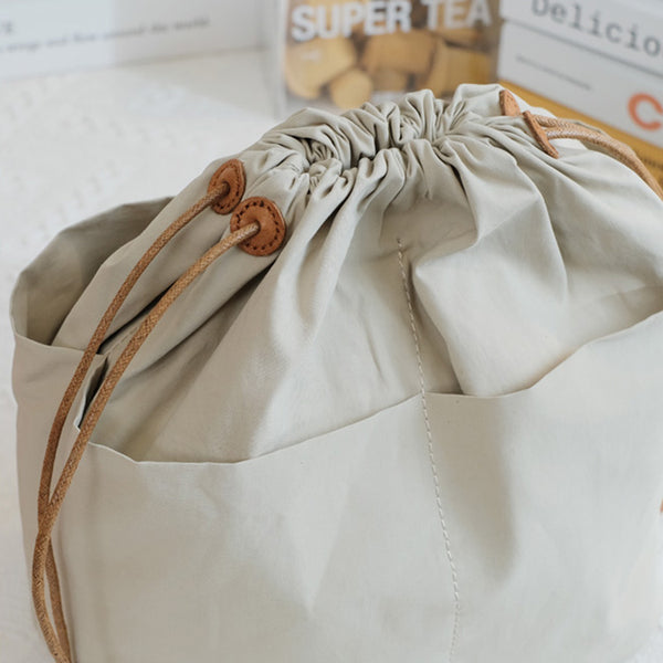 Womens Genuine Leather Bucket Bags Black Leather Handbag For Women Vintage