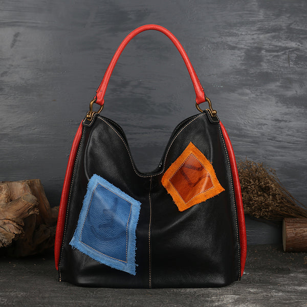 Womens Genuine Leather Hobo Handbags Tote Bags Purses for Women