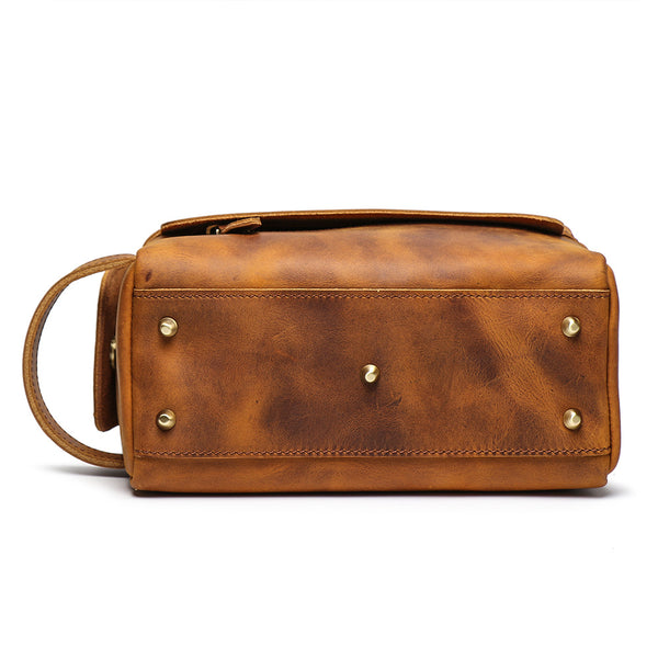 Womens Genuine Leather Makeup Bags Wristlet Wallet That Holds Phone for Women Beautiful