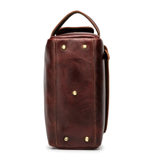 Cool Ladies Small Full Grain Leather Handbags Makeup Bags Cluches for Women