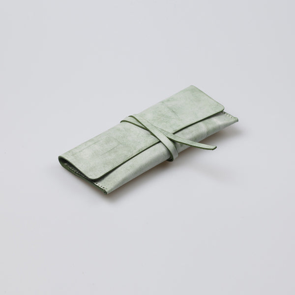 Womens Green Leather Slim Long Wallets Clutch Purses for Women Boutique